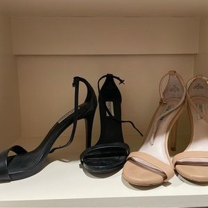 PAIR Steve Madden stecy heels black and nude 8